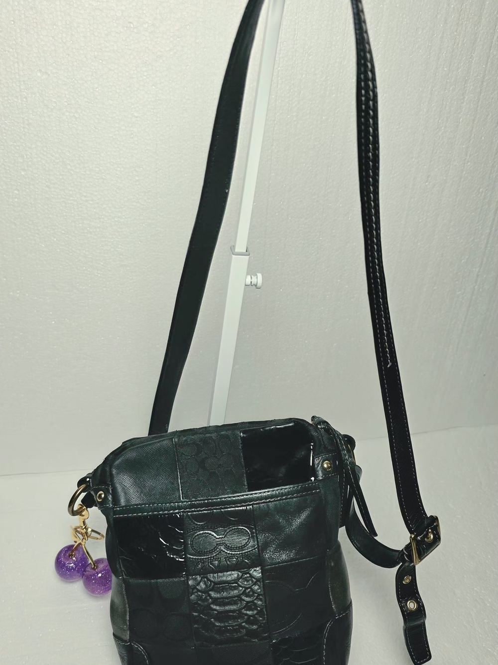 Pristine Vintage Coach Hamptons Limited Edition Black Patchwork Crossbody Bag